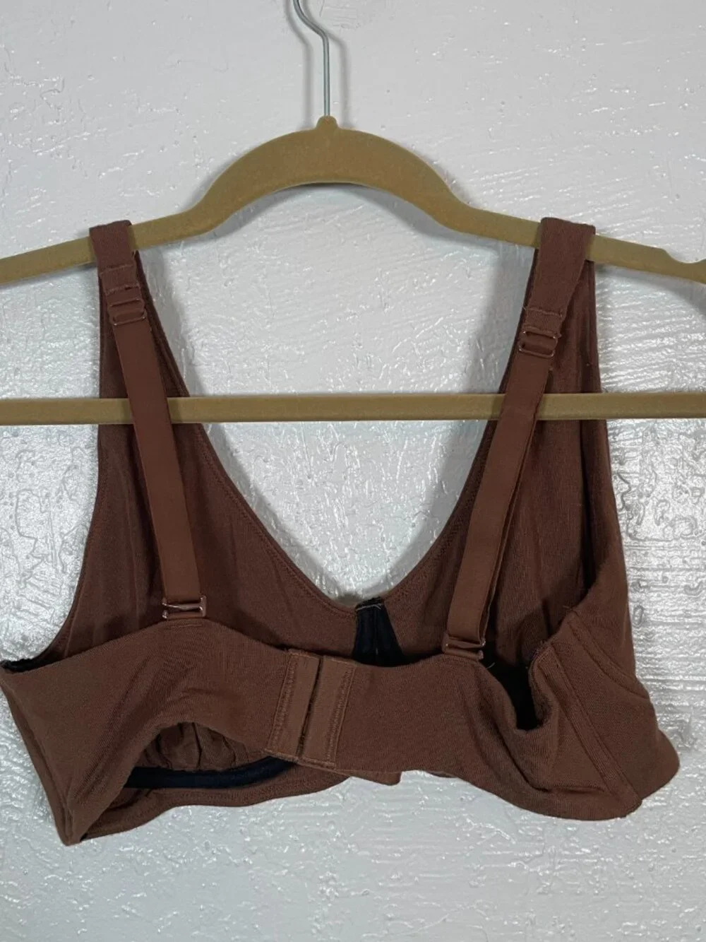 MeUndies Women L Brown Walnut Shell Longline Bralette Ultra Modal Feel Free